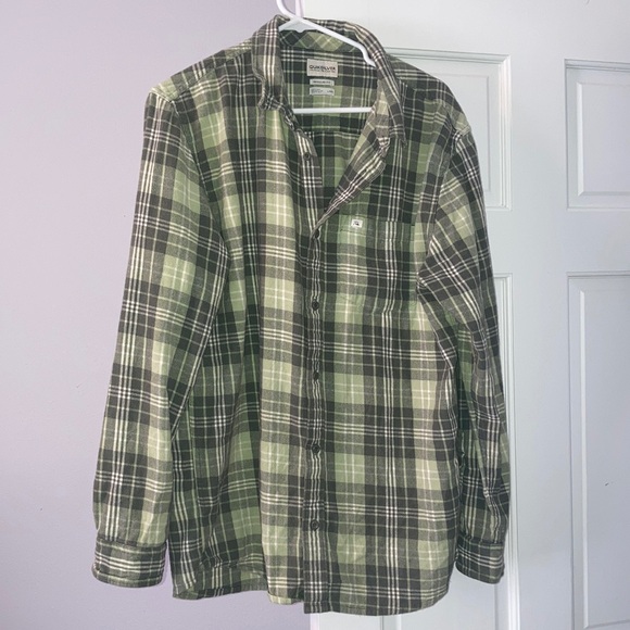 QuikSilver Flannel- Green- Large - Picture 1 of 3